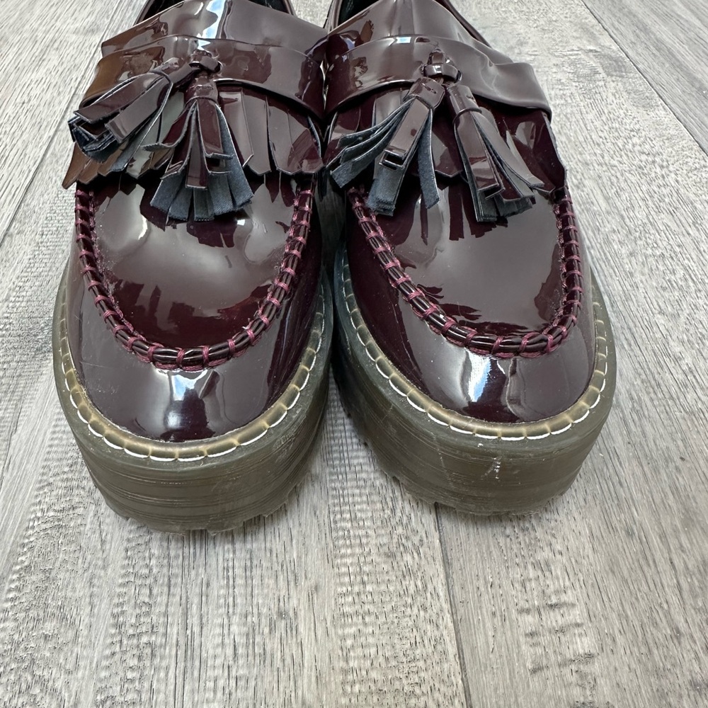 Women's Burgundy Tassel Loafers